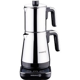 Korkmaz A850-02 Moderna Siyah Krom Çay Makinesi