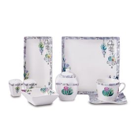 Korkmaz A8574 Link Collection 28 Parça 6 Kişilik Kare Kahvaltı Takımı