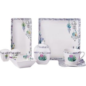 Korkmaz A8574 Link Collection 28 Parça 6 Kişilik Kare Kahvaltı Takımı