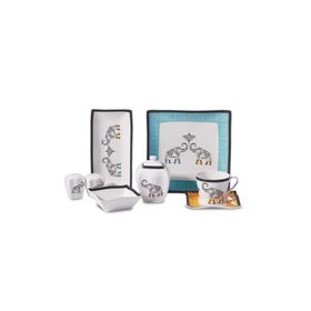 Korkmaz A8584 Link Collection 28 Parça 6 Kişilik Kare Kahvaltı Takımı