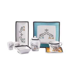 Korkmaz A8589 Link Collection 28 Parça Kare Kahvaltı Takımı
