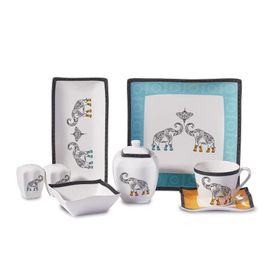 Korkmaz A8589 Link Collection 28 Parça Kare Kahvaltı Takımı