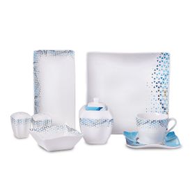 Korkmaz A8589 Link Collection 28 Parça Kare Kahvaltı Takımı