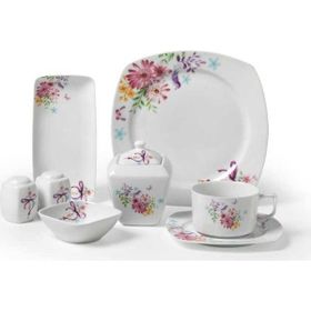 Korkmaz A8608 Bonjour Collection 28 Parça Kare Kahvaltı Seti