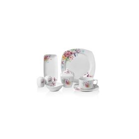 Korkmaz A8608 Bonjour Collection 28 Parça Kare Kahvaltı Seti