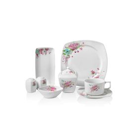 Korkmaz A8608 Bonjour Collection 28 Parça Kare Kahvaltı Seti