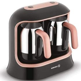 Korkmaz A861-02 Kahvekolik Twin Siyah-Rosegold Kahve Makinesi
