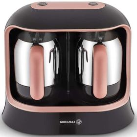 Korkmaz A861-02 Kahvekolik Twin Siyah-Rosegold Kahve Makinesi