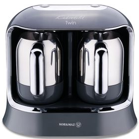 Korkmaz A861-09 Kahvekolik Twin Cosmica Krom Kahve Makinesi