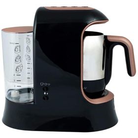 Korkmaz A862-02 Kahvekolik Aqua Siyah Rosa Gold Kahve Makinesi