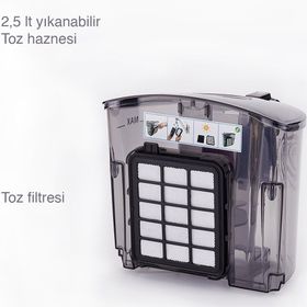 Korkmaz A901 Cosmos Trendy Siyah Elektrikli Süpürge