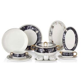 Korkmaz Aşiyan Collection Yuvarlak 91 Parça Yemek Takımı
