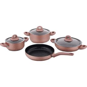 Korkmaz Bella Granit Rosegold 7 Parça 20 cm Tencere Seti