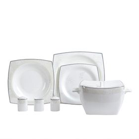 Korkmaz Bone Collection 60 Parça Kare Yemek Takımı