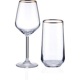 Korkmaz Elegance Gold 24 Parça Bardak Seti