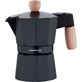 Korkmaz Etna 3 Fincan Siyah 150 ml Moka Pot