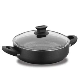 Korkmaz Lina 30 cm x 8 cm Siyah Kısa Tencere