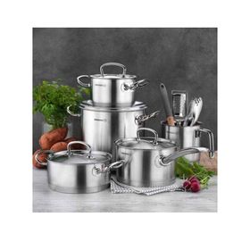 Korkmaz Proline Gri 26 cm 14 Parça Hiper Set Çelik Çeyiz Seti