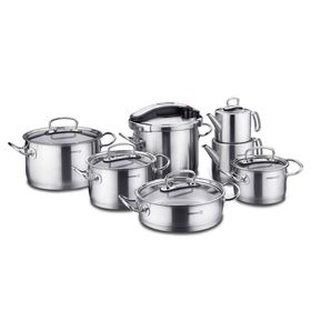 Korkmaz Proline Gri 26 cm 14 Parça Hiper Set Çelik Çeyiz Seti