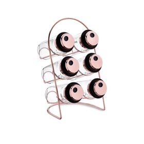 Korkmaz Stora Glass Rosegold 7 Parça Baharat Seti