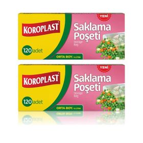Koroplast 24x38 cm 120'li Orta Boy Saklama Poşeti (2 adet)