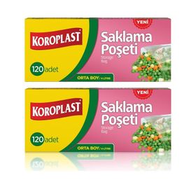 Koroplast 24x38 cm 120'li Orta Boy Saklama Poşeti (2 adet)