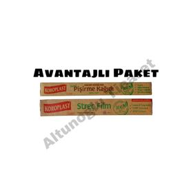 Koroplast 25 mt Doğal Pişirme Kağıdı + Doğal Streç Film