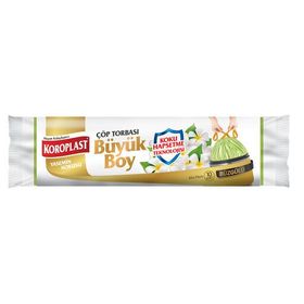 Koroplast Büyük Boy Yasemin Kokulu Büzgülü 10'lu Çöp Torbası
