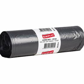 Koroplast Eko Endüstriyel Jumbo Boy 80 cm x 110 cm Siyah Tek Rulo Çöp Torbası (10 adet)