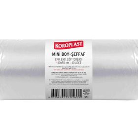 Koroplast Eko Endüstriyel Mini 40'lı 40x50 cm Şeffaf Çöp Poşeti