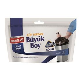 Koroplast Ekstra Güçlü 10lu Büyük Boy Çöp Torbası x 10 Paket