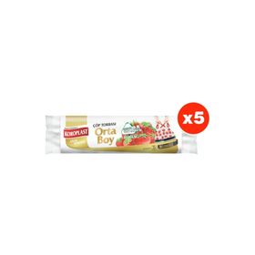 Koroplast Ekstra Güçlü 15'li 55x60 cm Çilek Büzgülü Orta Boy Çöp Poşeti (3 adet)