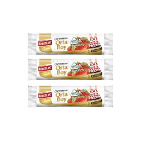Koroplast Ekstra Güçlü 15'li 55x60 cm Çilek Büzgülü Orta Boy Çöp Poşeti (3 adet)