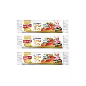 Koroplast Ekstra Güçlü 15'li 55x60 cm Çilek Büzgülü Orta Boy Çöp Poşeti (3 adet)