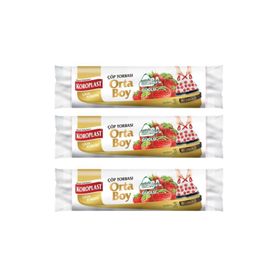 Koroplast Ekstra Güçlü 15'li 55x60 cm Çilek Büzgülü Orta Boy Çöp Poşeti (3 adet)
