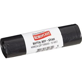 Koroplast Horeca Battal Boy 72x95 cm Siyah 10'lu Çöp Torbası