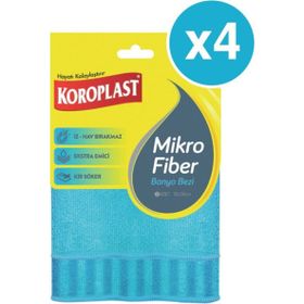 Koroplast Mikrofiber Mavi 30x30 cm 2'li Banyo Bezi (4 adet)