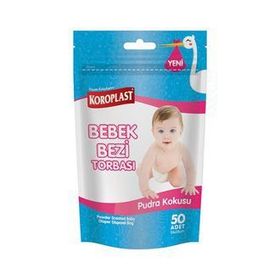 Koroplast Pudra Kokulu 50'li Bebek Bezi Torbası