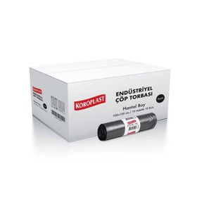 Koroplast Siyah Eko 100x150 Endüstriyel Hantal Boy Çöp Torbası