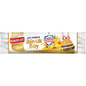 Koroplast Vanilya Kokulu 10'lu 65x70 cm Büzgülü Büyük Boy Çöp Poşeti (2 adet)