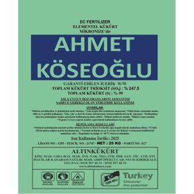 Köseoğlu 25 kg Mikronize Kükürt