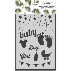 Kosida 20x30 cm Bebek Geliyor Stencil