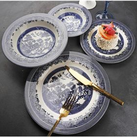 Kosova Dark Blue Churchill 24 Parça 6 Kişilik Yemek Takımı