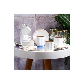 Kosova New Bone China 6'lı Modern Kahve Fincan Seti