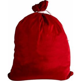 Kostümce Kadife 2018 Baskılı 60x75 Cm Noel Baba Hediye Dağıtım Çuvalı