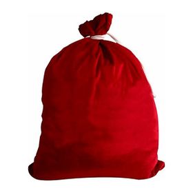 Kostümce Kadife 2018 Baskılı 60x75 Cm Noel Baba Hediye Dağıtım Çuvalı