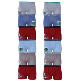 Kota 1005 12 Adet Renkli Baskılı Erkek Çocuk Boxer Külot