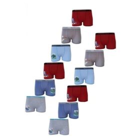 Kota 1005 12 Adet Renkli Baskılı Erkek Çocuk Boxer Külot