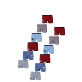 Kota 1005 12 Adet Renkli Baskılı Erkek Çocuk Boxer Külot