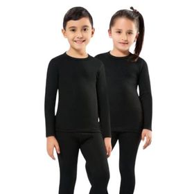 Kota 2005 Siyah Kız Erkek Çocuk Termal Üst Body